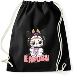 printfashion Kuromi Labubu - Sportzsák, Tornazsák - Fekete (17580532)