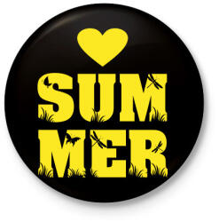 printfashion Love summer - Kitűző, hűtőmágnes - Fekete (17564589)