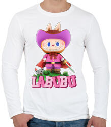printfashion Lovag Labubu - Férfi hosszú ujjú póló - Fehér (17578634)