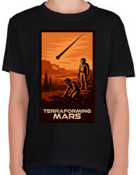 printfashion A Mars terraformálása - Gyerek póló - Fekete (17574157)