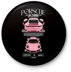 printfashion PORSCHE 911 TURBO S - Kitűző, hűtőmágnes - Fekete (17585737)