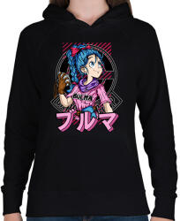 printfashion Bulma - Női kapucnis pulóver - Fekete (17538240)