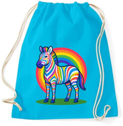 printfashion Zebra - Sportzsák, Tornazsák - Surf blue (17532742)