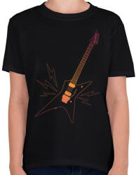 printfashion Gitár - Gyerek póló - Fekete (17546707)