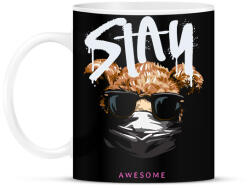printfashion Stay awesome - Bögre - Fekete (17532574)