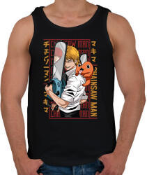 printfashion Chainsaw man - Férfi atléta - Fekete (17538961)