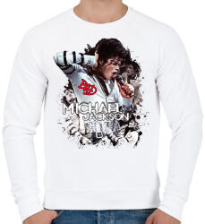 printfashion Michael Jackson Bad - Férfi pulóver - Fehér (17547541)