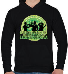 printfashion A multiverzum legénybúcsúja - Férfi kapucnis pulóver - Fekete (17535356)