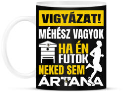 printfashion vigyázat méhész vagyok - Bögre - Fekete (17550618)