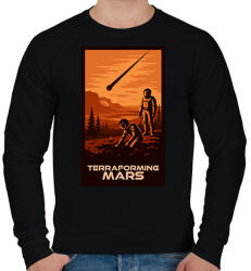 printfashion A Mars terraformálása - Férfi pulóver - Fekete (17574092)