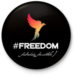 printfashion #freedoom - Kitűző, hűtőmágnes - Fekete (17572689)