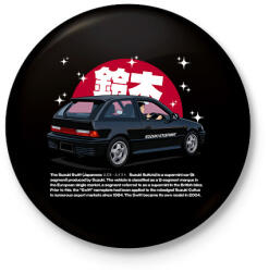 printfashion suzuki swift - Kitűző, hűtőmágnes - Fekete (17551089)