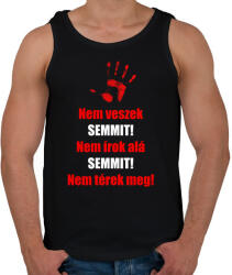 printfashion Nem veszek semmit - Férfi atléta - Fekete (17575857)