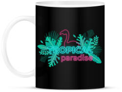 printfashion Tropical Paradise flamingo - Bögre - Fekete (17564118)