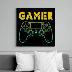 printfashion GAMER - Vászonkép - Fekete (17551549)
