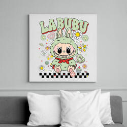 printfashion Zöld Labubu - Vászonkép - Fehér (17583916)