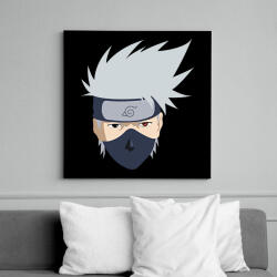 printfashion Naruto Kakashi head illustration, Kakashi Hatake Sasuke Uch - Vászonkép - Fekete (17570899)