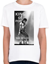 printfashion michael jackson king - Gyerek póló - Fehér (17548056)