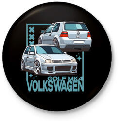 printfashion golf 4 - Kitűző, hűtőmágnes - Fekete (17556039)