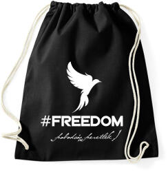 printfashion #freedoom fehér - Sportzsák, Tornazsák - Fekete (17571933)