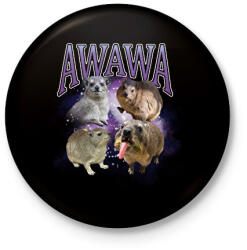 printfashion awawa - Kitűző, hűtőmágnes - Fekete (17532145)