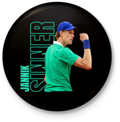 printfashion Jannik Sinner - Kitűző, hűtőmágnes - Fekete (17554239)