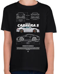 printfashion Porsche Carrera S - Gyerek póló - Fekete (17584253)