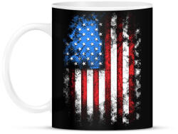 printfashion amerikai zászló - Bögre - Fekete (17537978)