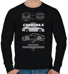 printfashion Porsche Carrera S - Férfi pulóver - Fekete (17584058)