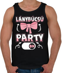 printfashion Lánybúcsú party on - Férfi atléta - Fekete (17535765)