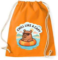 printfashion Chill like a capy - Sportzsák, Tornazsák - Narancssárga (17544939)