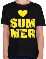 printfashion Love summer - Gyerek póló - Fekete (17564257)