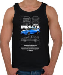 printfashion Subaru Imprezza - Férfi atléta - Fekete (17540313)