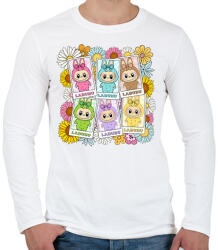 printfashion Labubu - Férfi hosszú ujjú póló - Fehér (17580038)