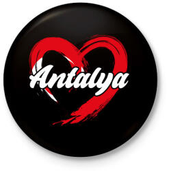 printfashion Antalya - Kitűző, hűtőmágnes - Fekete (17563239)