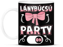 printfashion Lánybúcsú party on - Bögre - Fekete (17536174)