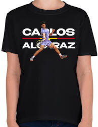 printfashion carlos alcaraz - Gyerek póló - Fekete (17554357)