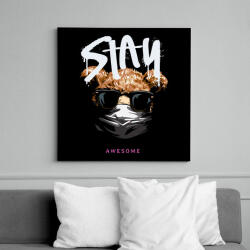 printfashion Stay awesome - Vászonkép - Fekete (17532605)