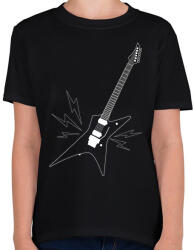 printfashion Gitár - Gyerek póló - Fekete (17571007)