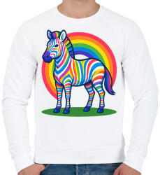 printfashion Zebra - Férfi pulóver - Fehér (17532647)