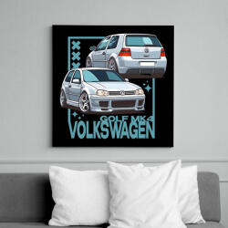 printfashion golf 4 - Vászonkép - Fekete (17556049)