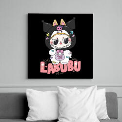 printfashion Kuromi Labubu - Vászonkép - Fekete (17582112)