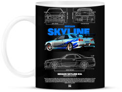 printfashion Nissan Skyline Brian - Bögre - Fekete (17543379)