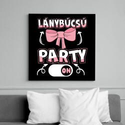 printfashion Lánybúcsú party on - Vászonkép - Fekete (17536205)