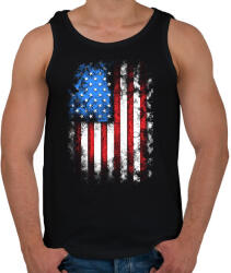 printfashion amerikai zászló - Férfi atléta - Fekete (17537160)