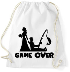 printfashion Game over horgászos - Sportzsák, Tornazsák - Fehér (17536338)