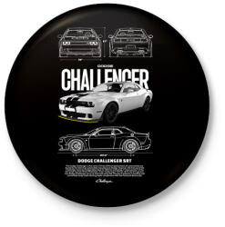 printfashion DODGE CHALLENGER - Kitűző, hűtőmágnes - Fekete (17583882)