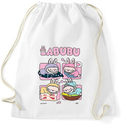 printfashion Alvó Labubu - Sportzsák, Tornazsák - Fehér (17580526)
