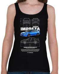 printfashion Subaru Imprezza - Női atléta - Fekete (17540466)