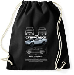 printfashion TESLA CYBERTRUCK - Sportzsák, Tornazsák - Fekete (17584333)
